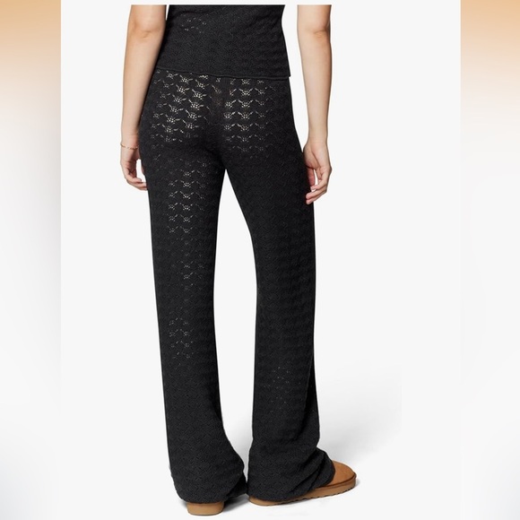 NWT florence by mills Women's Le Pointelle Wide Leg XS Black - Picture 2 of 9